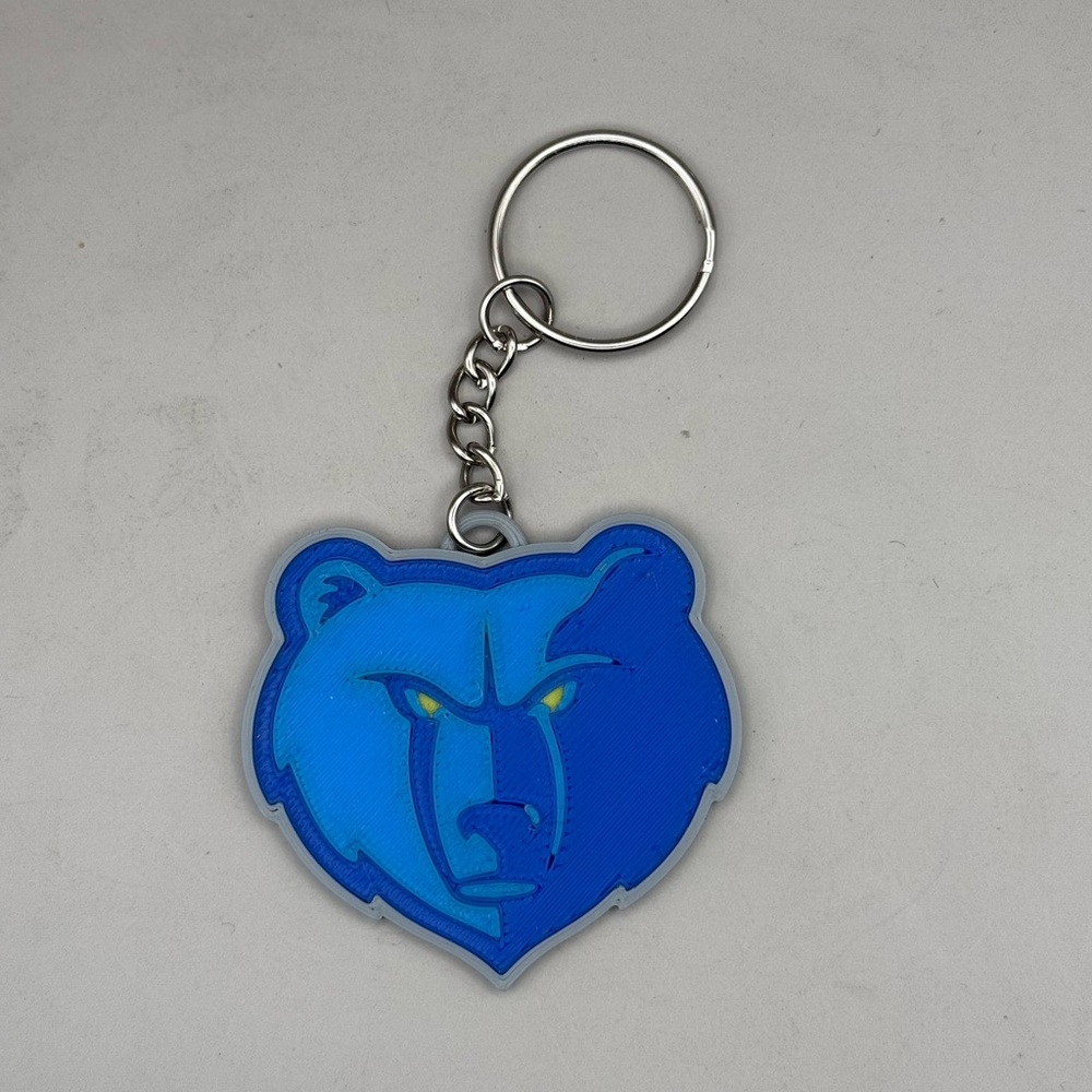 Grizzlies Blue Bear Keychain